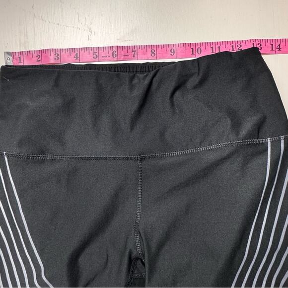 RBK Athletic Sporty Striped Leggings Sz With Hidden Pock Sz M - Picture 5 of 7